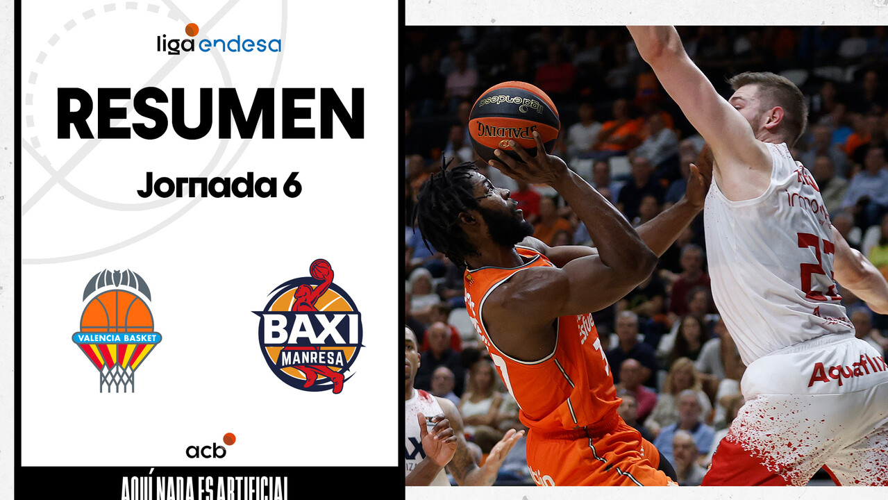 Resumen Valencia Basket 84 - BAXI Manresa 79 (J6)