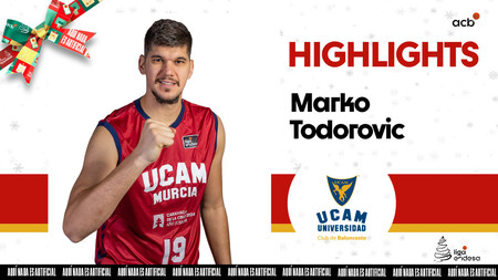Marko Todorovic lidera a UCAM Murcia a un nuevo triunfo