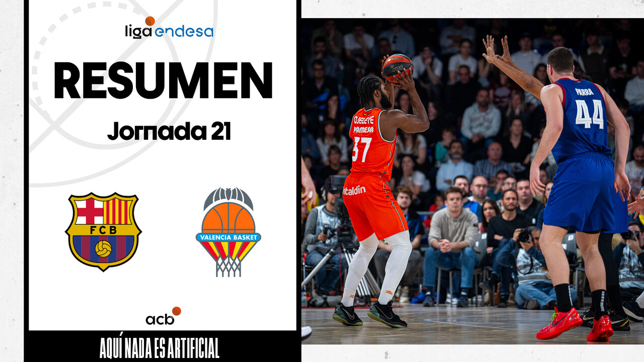 Resumen Barça 76 - Valencia Basket 79 (J21)