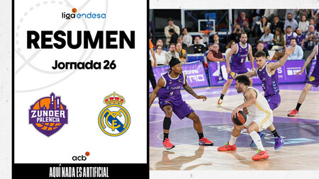 Resumen Zunder Palencia 78 - Real Madrid 86 (J26) 