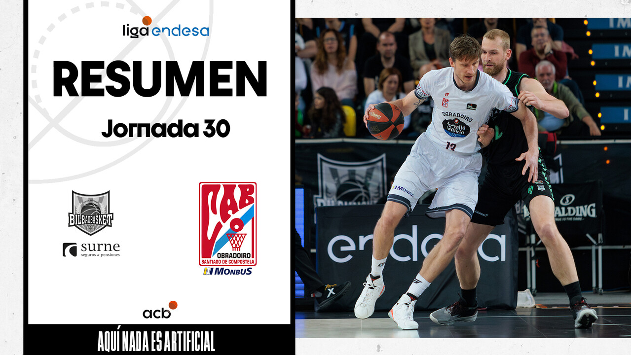 Resumen Surne Bilbao Basket 72 - Monbus Obradoiro 75 (J30)