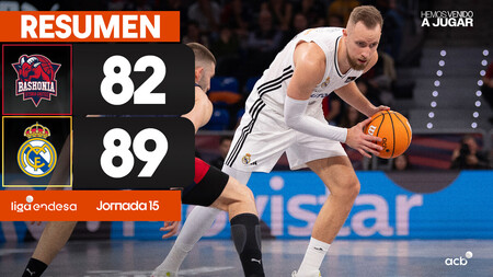 Resumen Baskonia 82 - Real Madrid 89 (J15)