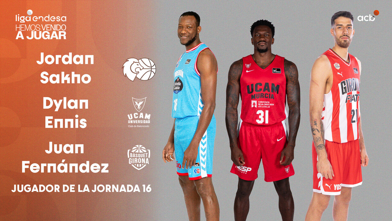 Dylan Ennis, Jordan Sakho y Juan Fernández, Jugadores de la Jornada 16