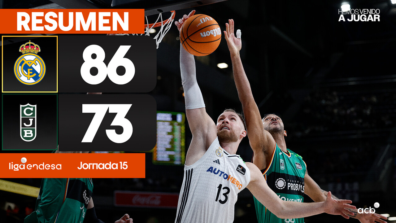 Resumen Real Madrid 86 - Joventut Badalona 73 (J19)