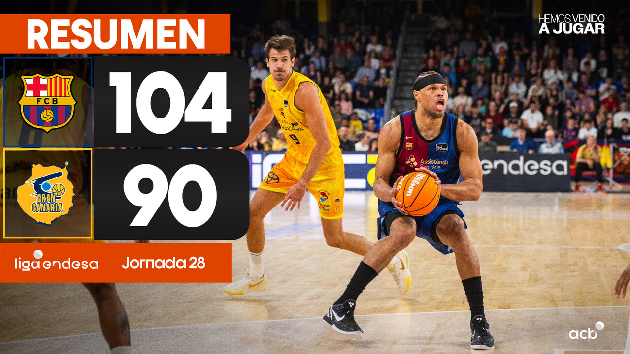 Resumen Barça 104 - Dreamland Gran Canaria 90 (J28)