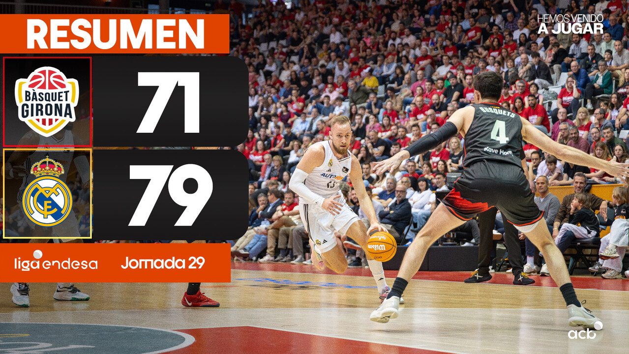 Resumen Bàsquet Girona 71 - Real Madrid 79 (J29)