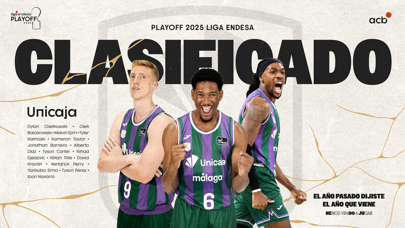El Unicaja, 4º pasajero del Playoff de Liga Endesa