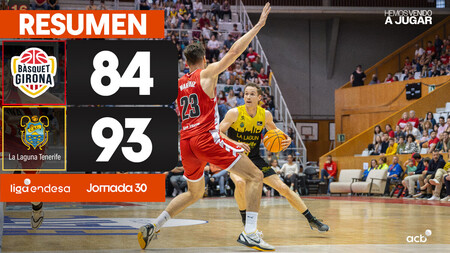 Resumen Bàsquet Girona 84 - La Laguna Tenerife 93 (J30)