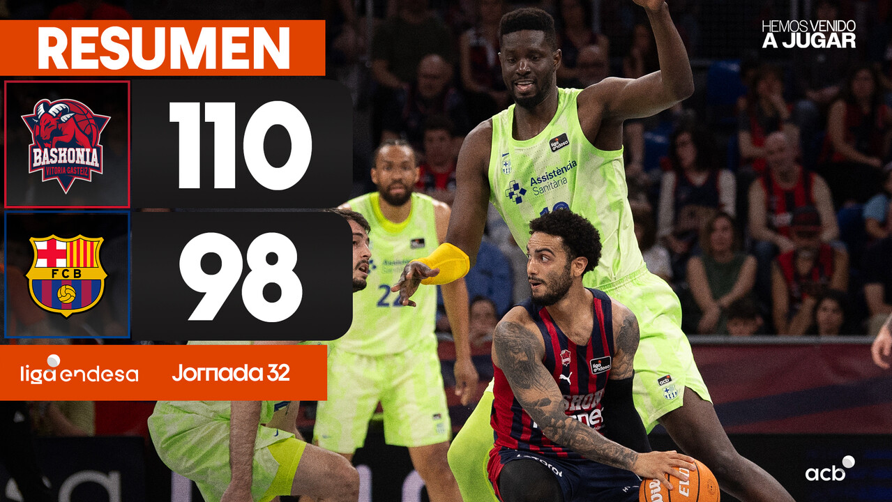 Resumen Baskonia 110 - Barça 98 (J32)