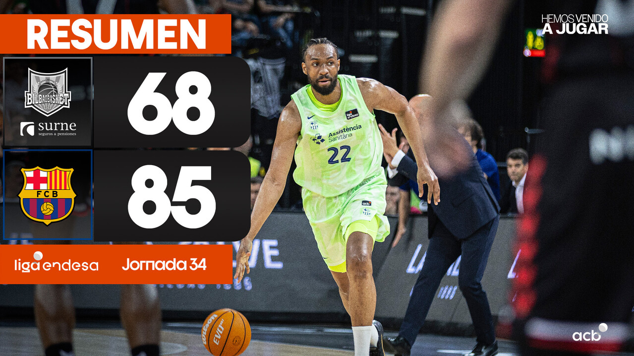 Resumen Surne Bilbao Basket 68 - Barça 85 (J34)