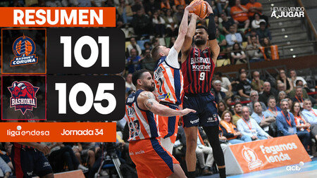 Resumen Leyma Coruña 101 - Baskonia 105 (J34)