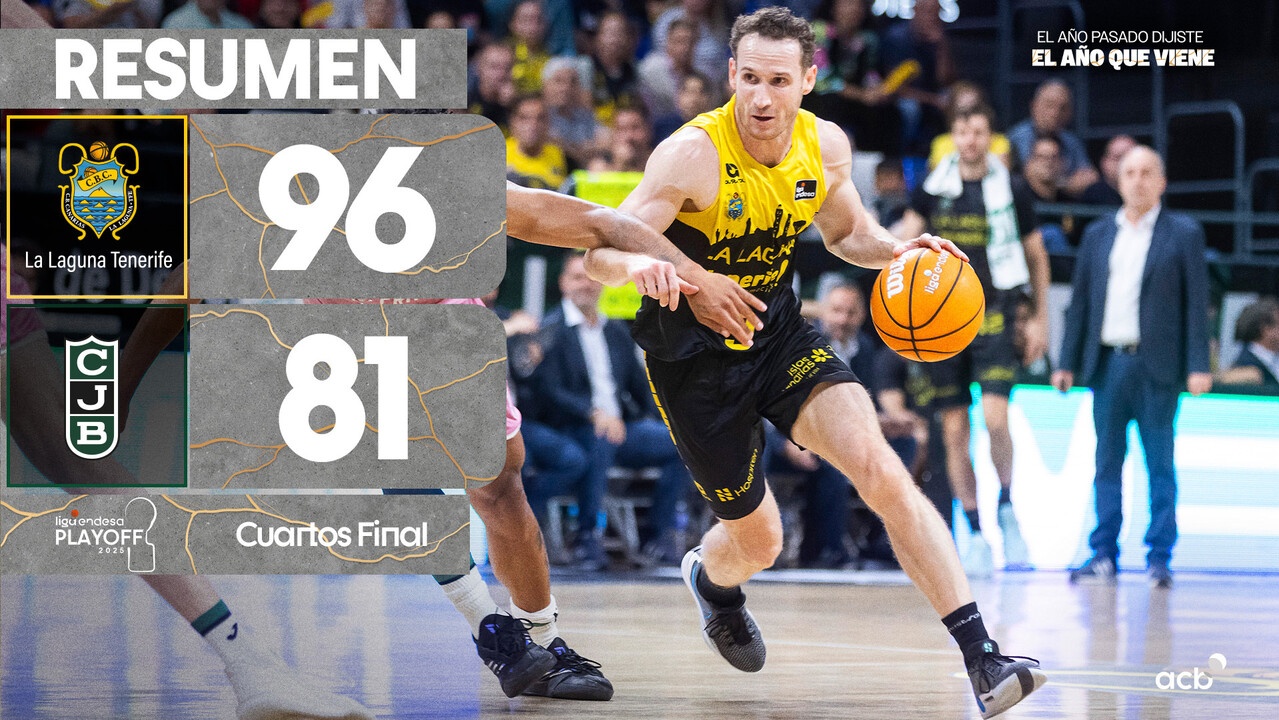 Resumen La Laguna Tenerife 96 - Joventut Badalona 81 (Cuartos 1º)