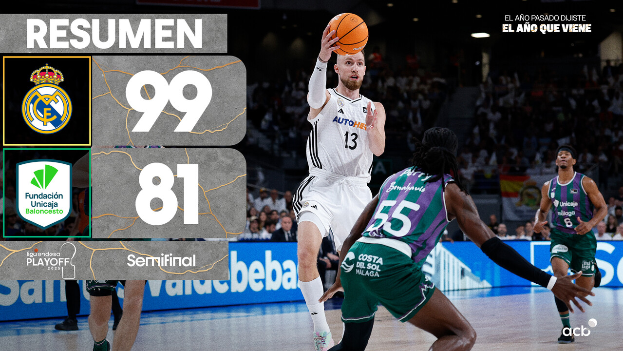 Resumen Real Madrid 99 - Unicaja 81 (1º semis)