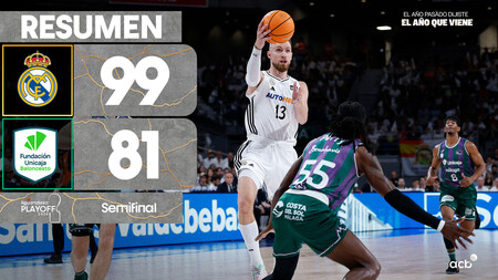 Resumen Real Madrid 99 - Unicaja 81 (1º semis)