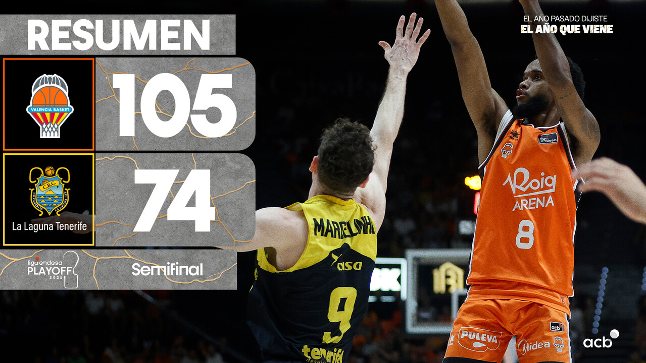 Resumen Valencia Basket 105 - La Laguna Tenerife 74 (2º Semis)