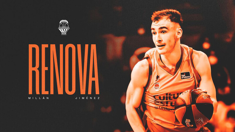 Millán Jiménez amplía su contrato con Valencia Basket hasta 2028