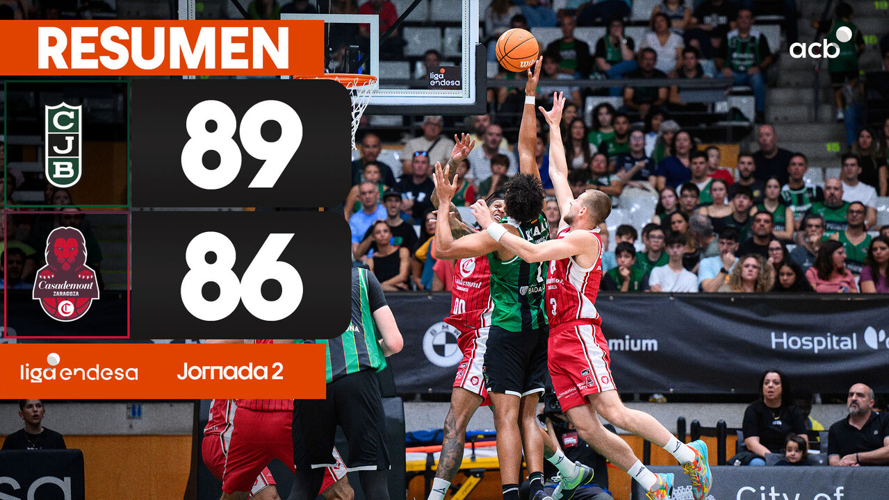 Resumen Joventut Badalona 89 - Casademont Zaragoza 86 (J2)