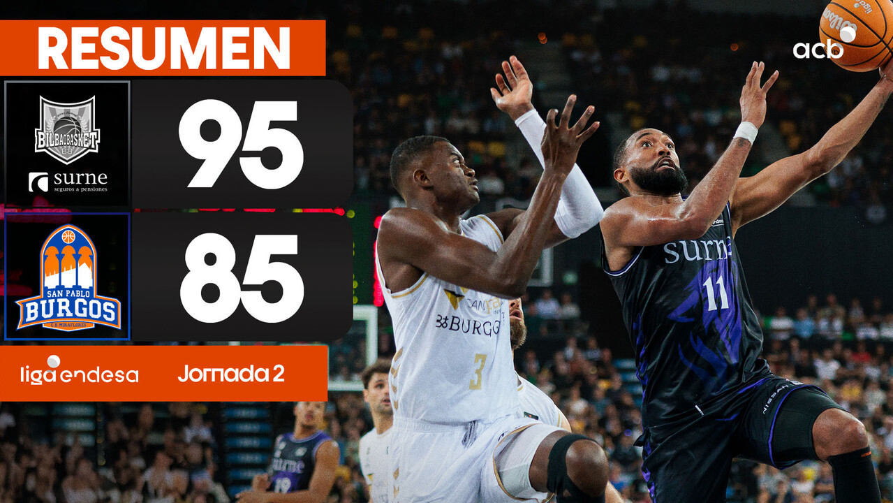 Resumen Surne Bilbao Basket 95 - Recoletas Salud San Pablo Burgos 85 (J2)