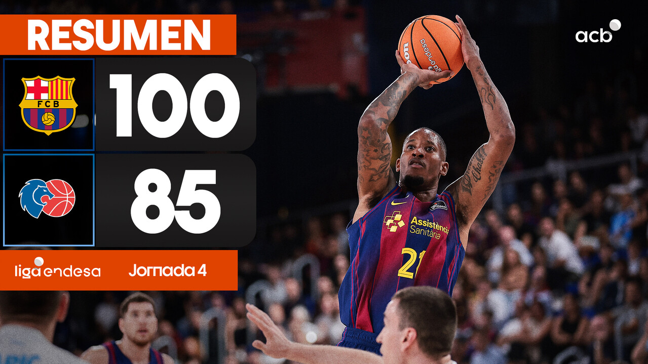 Resumen Barça 100 - Río Breogán 85 (J4)