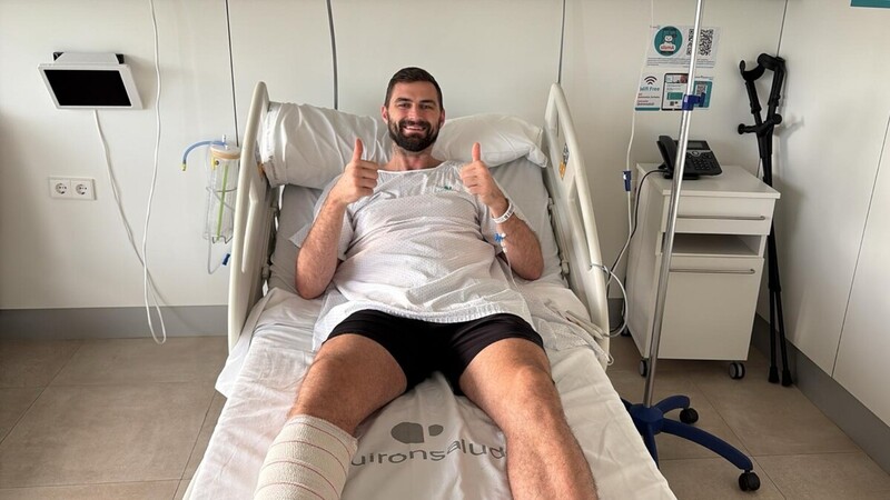 Kravish, operado de una fractura en el peroné