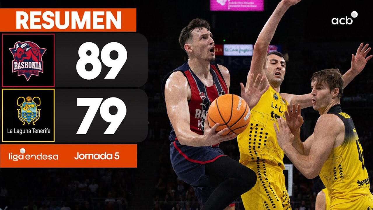 Resumen Baskonia 89 - La Laguna Tenerife 79 (J5)