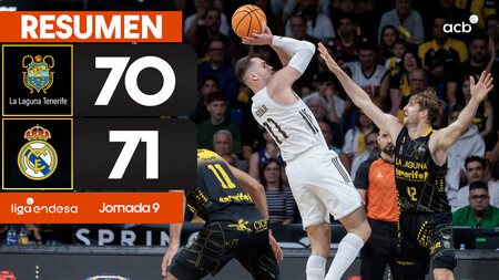 Resumen La Laguna Tenerife 70 - Real Madrid 71 (J9)