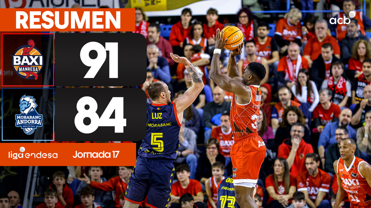 Resumen BAXI Manresa - MoraBanc Andorra (J17)