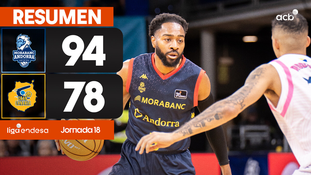Resumen MoraBanc Andorra 94 - Dreamland Gran Canaria 78 (J18)