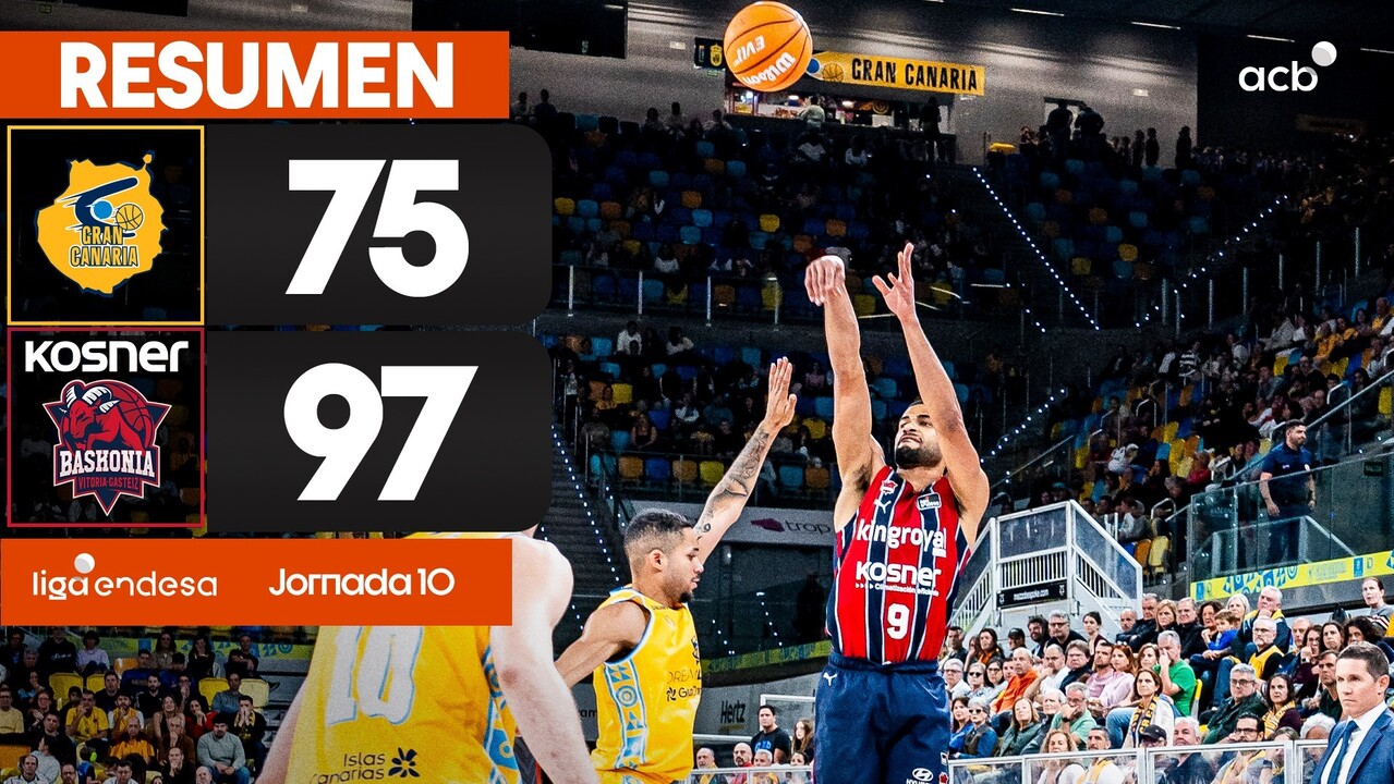 Resumen Dreamland Gran Canaria 75 - Kosner Baskonia 97 (J10)
