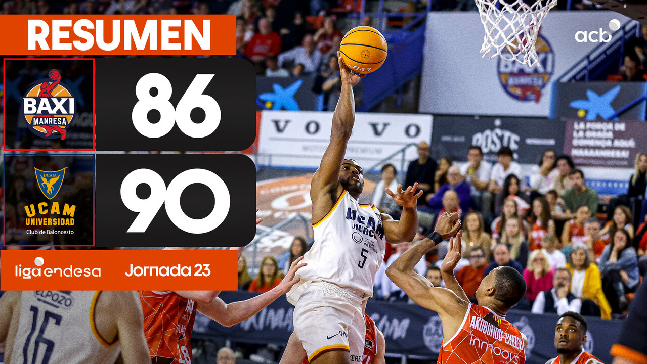 Resumen: Baxi Manresa 86- Ucam Murcia 90 (J.23)