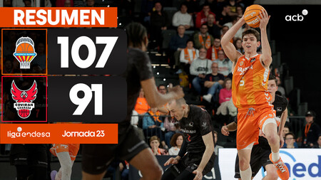 Resumen Valencia Basket 107- Coviran Granada 91 (J.23)