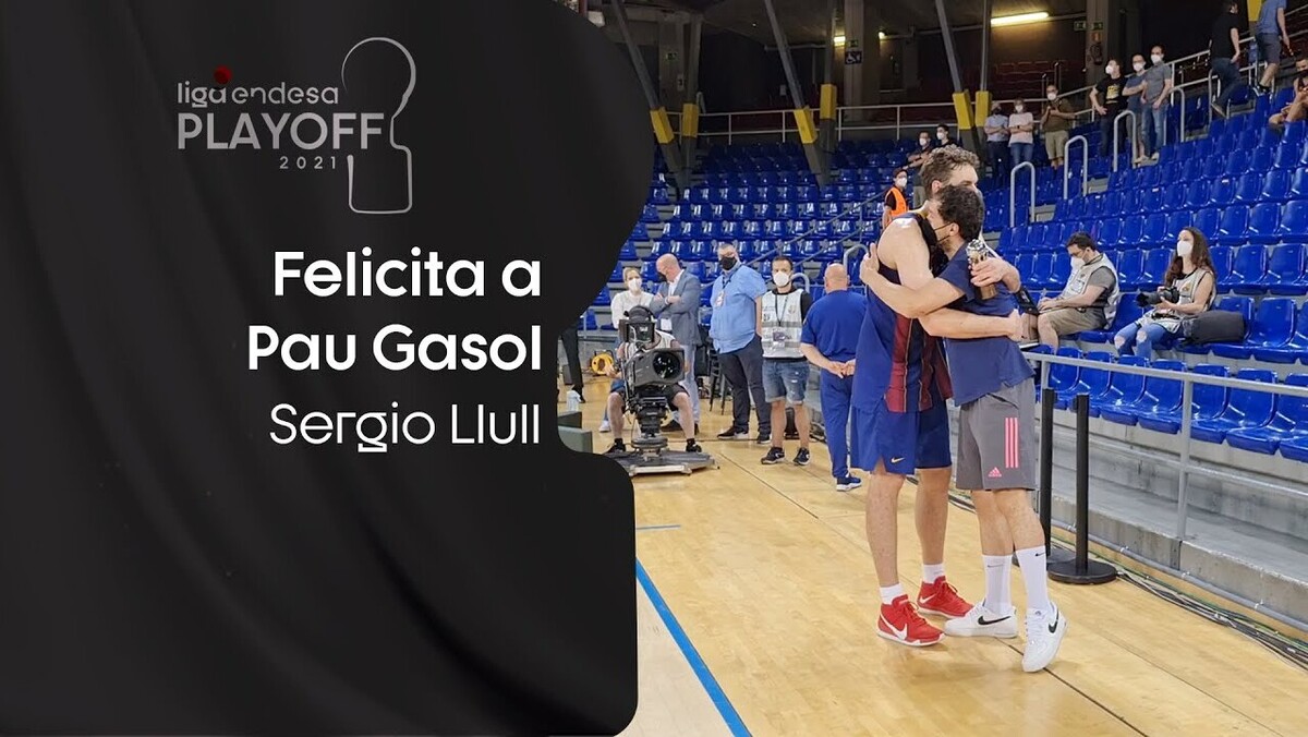 El abrazo entre Sergio Llull y Pau Gasol