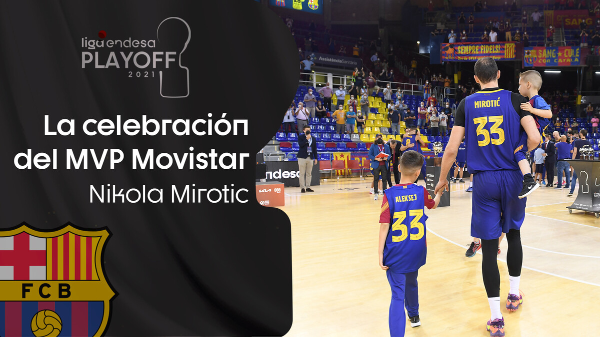 Mirotic: La celebración del MVP Movistar
