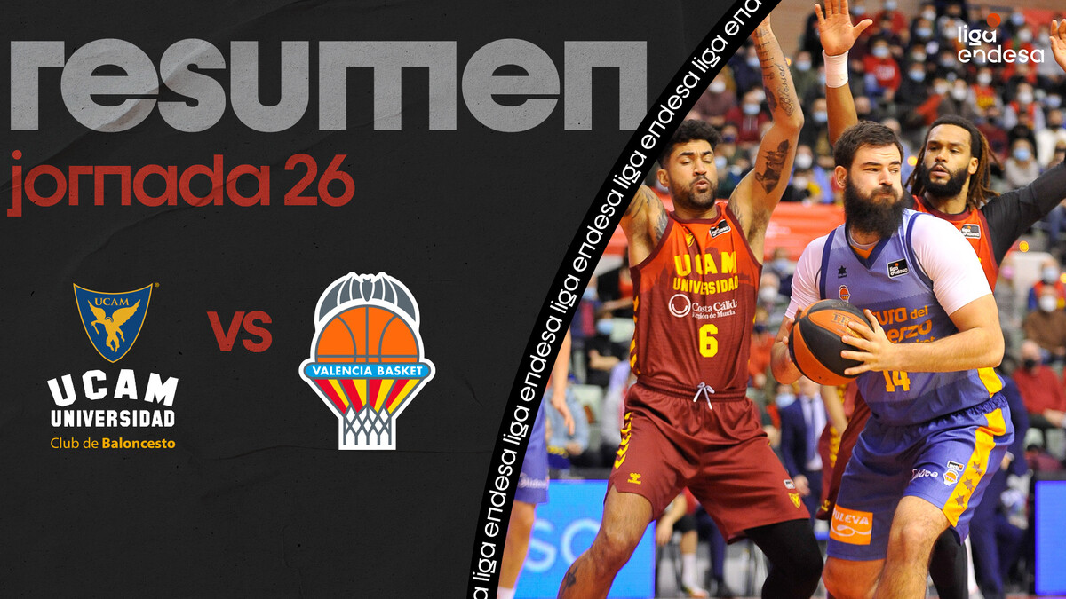 Resumen UCAM Murcia 71 - Valencia Basket 72 (J26)