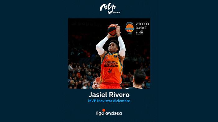 Jasiel Rivero, MVP Movistar del mes de diciembre