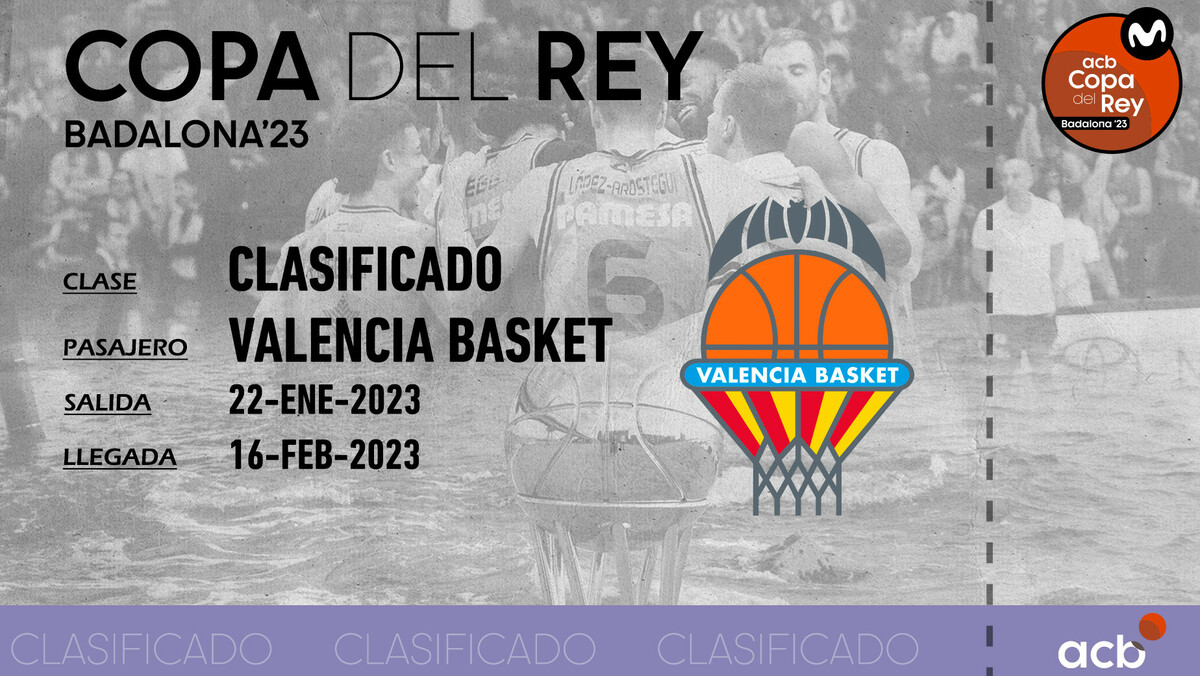 El Valencia Basket estará en la Copa del Rey de Badalona