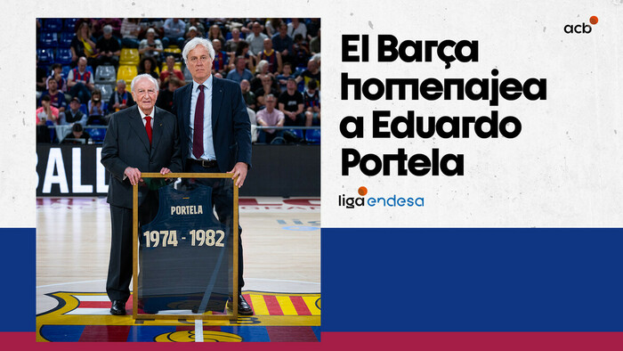 El Barça homenajea a Eduardo Portela
