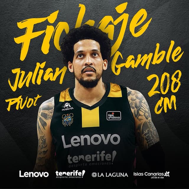 El Lenovo Tenerife ficha a Gamble