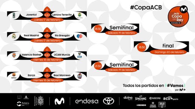 Horarios Copa del Rey Granada 2022