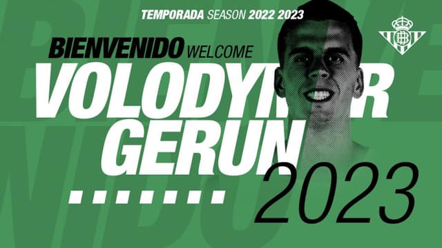 Volodymyr Gerun, al Coosur Betis