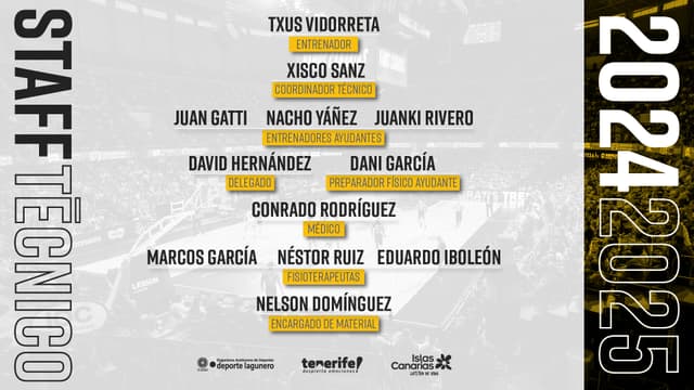 Staff técnico de La Laguna Tenerife