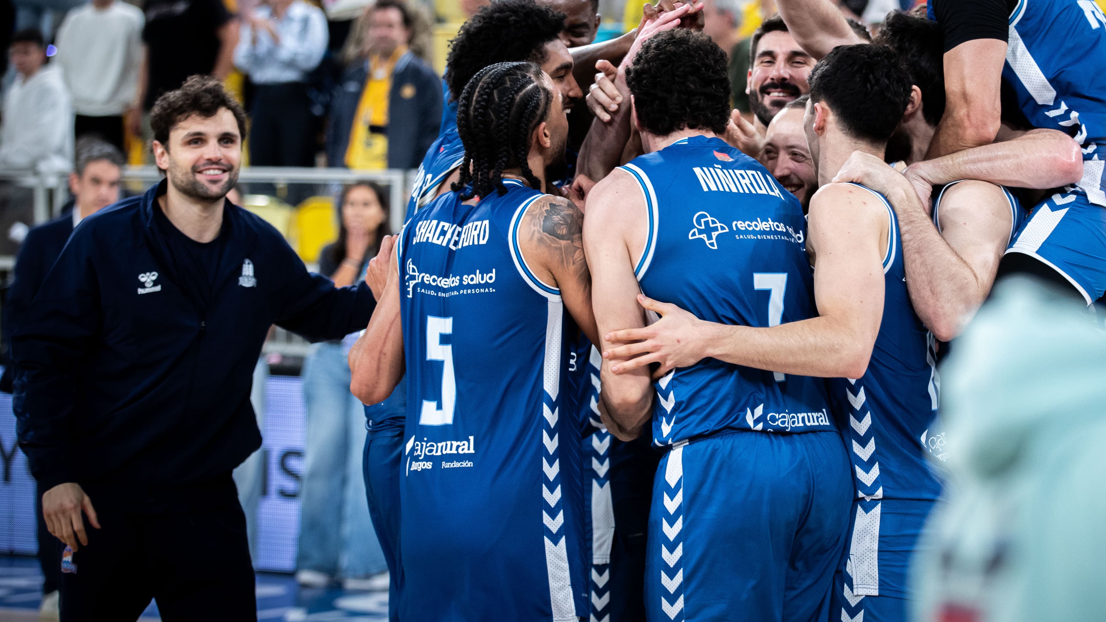 Celebración burgalesa al final del choque