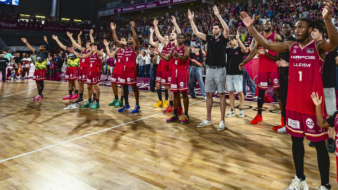 Hiopos Lleida celebra la victoria ante Dreamland Gran Canaria