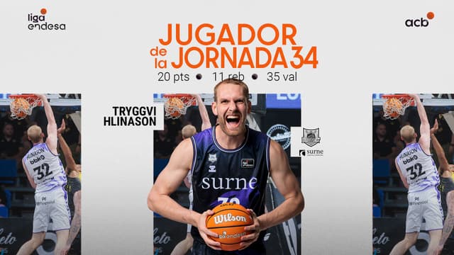 Tryggvi Hlinason, Jugador de la Jornada 34