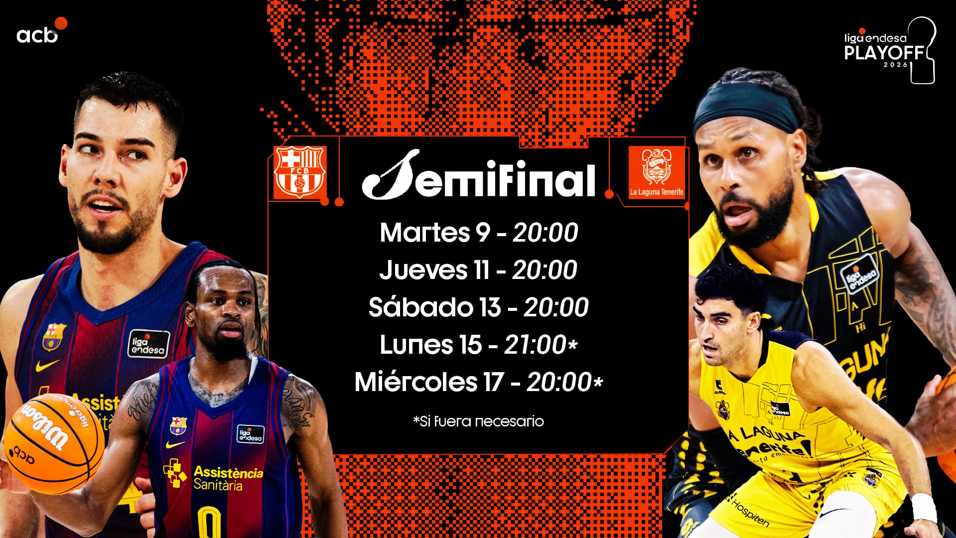 Horarios de la semifinal Barça-La Laguna Tenerife