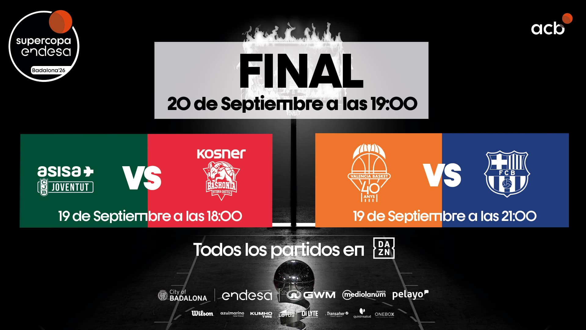 Horarios de la Supercopa Endesa Badalona 2026