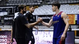 Ricky Rubio y Juan Núñez antes de la final