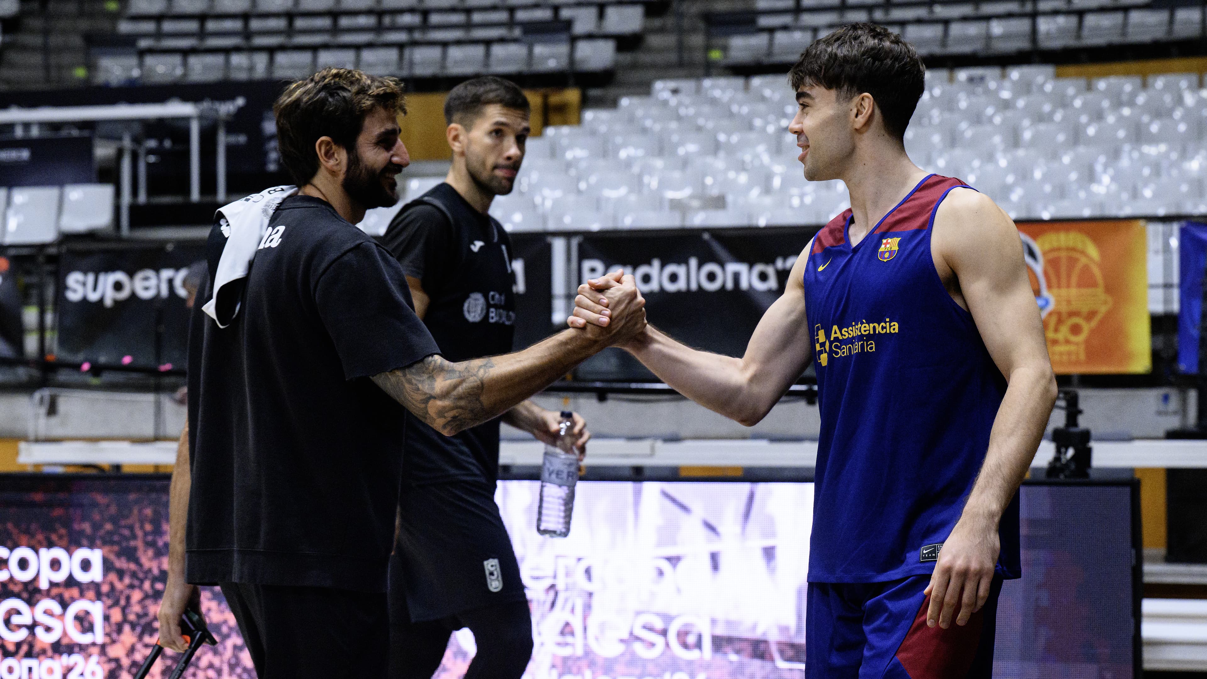 Ricky Rubio y Juan Núñez antes de la final
