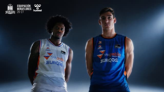 El escudo del San Pablo Burgos, protagonista en las nuevas equipaciones hummel