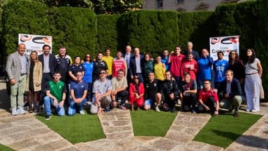 Foto de familia en la presentación de la Copa Campeones